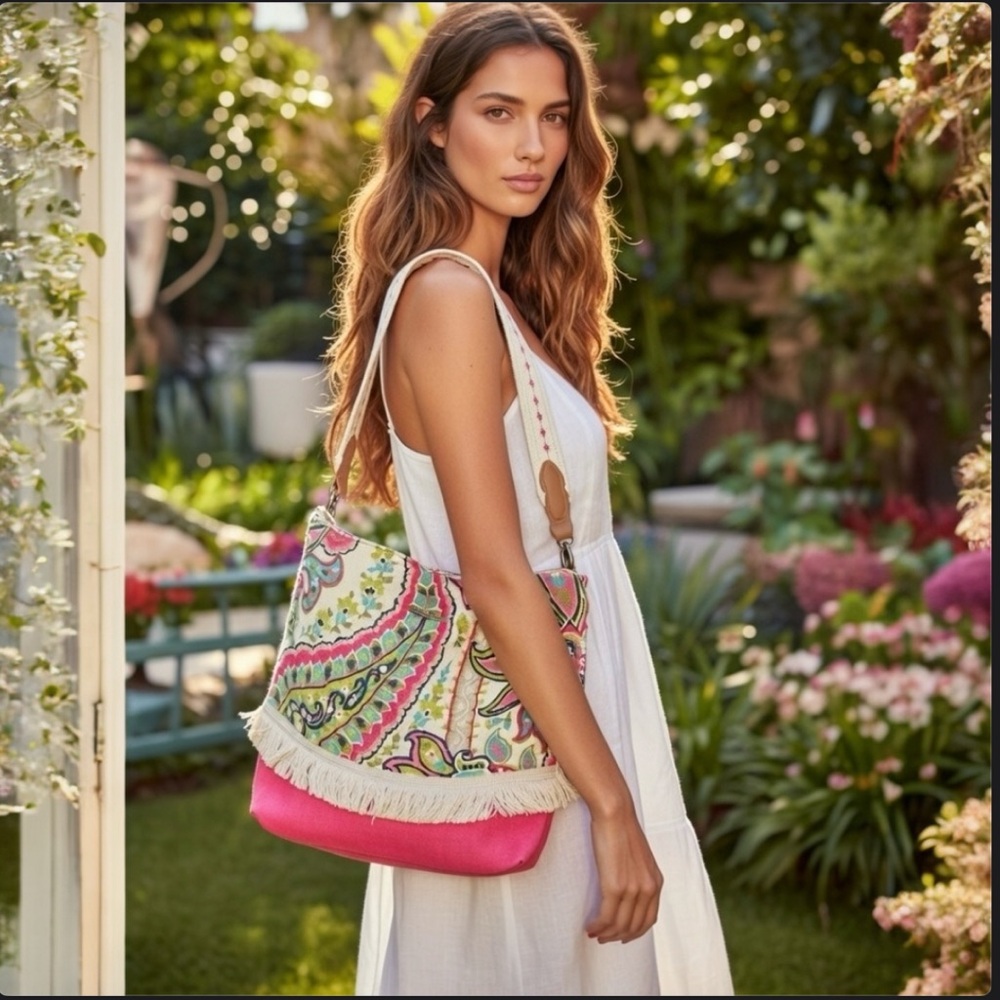 Spartina 449 Paisley Fringe Shoulder Bag